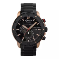 Alexandre Christie Jam Tangan Pria Alexandre Christie Chronograph AC 6627 MC BBRBA Men Black Dial Bl