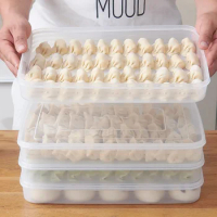 Kitchen Dumpling Container Home Transparent Frozen Dumpling Box Refrigerator Fresh-keeping Box Food Freezer Storage Box