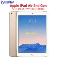 95% New Original Apple iPad Air 2014 iPad Air 2nd Gen Wifi+Cellular 64GB ROM 2GB RAM 9.7'' iOS 8.1 IPS LCD Apple Tablet