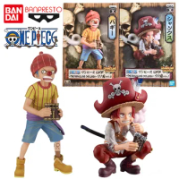 Bandai Genuine ONE PIECE Anime Figure DXF Shanks Buggy Childhood Action Toys for Kids Christmas Gift Collectible Model Ornaments