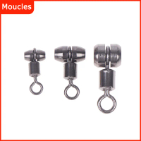 10pcs memancing swivels 3-Way penyambung memancing tembaga memancing air masin Rolling Bearing Swive