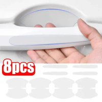 Car Door Bowl Handle clear Protective 8/4Pcs Stickers Universal Invisible transparent car Anti-collision Protection Strip Tools