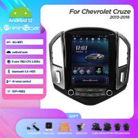 Car Android 12 Radio Player For Chevrolet Cruze 2013-2016 Multimedia Video GPS Navigation For Tesla Style Vertical Screen