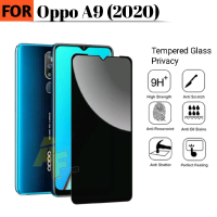 Anti Spy kaca For Oppo A9 (2020) Super Glossy Tebal dan Kuat-Tempered Glass Privacy (Antigores priva