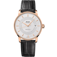 MIDO美度 Baroncelli Signature 永恆系列 鈦游絲皮帶機械男錶-39mm(M0374073603101)