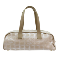 【二手名牌BRAND OFF】CHANEL 香奈兒 粉膚色 尼龍 Travel Line 手提包 (無卡)