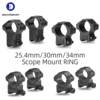 Discovery 2pcs Low High Profile Scope Ring For 11mm Dovetail 20mm Picatinny Rail 30 34 25.4 Tube Low High Profile Scope Mount