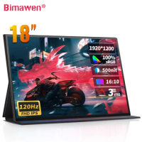 Bimawen 18 Inch 1.5K 120Hz Portable Monitor 16:10 DCI-P3 500Nit Display IPS Gaming Screen For PC Laptop Phone Xbox PS4/5 Switch