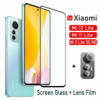 2/4/6/8/10 in 1 For Xiaomi 12 Lite Full Glue Cover Tempered Glass For Xiaomi Mi 11 Lite 5G NE Camera Lens Screen Protector Film