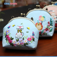 EG#104 DIY Tas Sulam / DIY Hand Embroidery Sling Hand Bag Set / Bordir