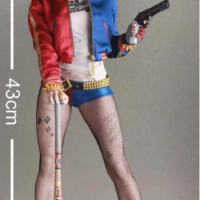 43CM Harley Quinn Statue Action Figure PVC Joker Figures 1/4 Girl Collectible Toys