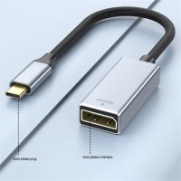 USB C To DisplayPort 1.4 Conversion Cable 8K 60Hz 4K 144Hz Dynamic HDR USB Type C To DP Converter Adapter For MacBook Pro Air
