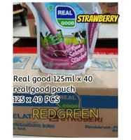 susu bantal real good 1dus 125mlx40pcs real good 1 dus isi 40pcs 125ml x40pcs STRAWBERRY POUCH