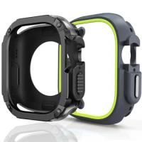Rubber Case For Apple Watch Ultra 2 Case 49MM 45MM Protective Bumper Cover 41MM 45MM For iWatch Series 9 8 7 6 5 44MM 40MM