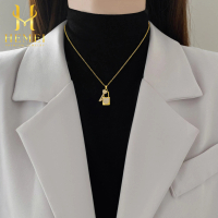 HEMEI H190 Kalung Titanium Gembok Hati Gold