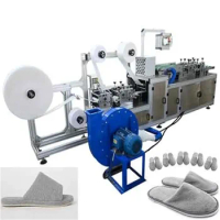 Disposable Hotel Bath Terry Slipper Making Machine Automatic High Output Ultrasonic Non Woven Shower Shoes Making Machine
