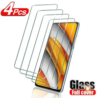 4Pcs Tempered Glass For Xiaomi Poco X3 NFC F2 Pro F3 M3 Screen Protector on Poco X3 Pro F2 M3 Pro F3 X3 GT glass