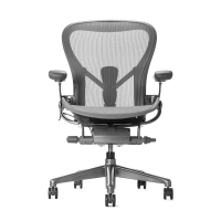 Herman Miller Aeron 2.0 人體工學椅 全功能 金屬腳座 鋁合金材質 碳灰色 DW扶手 C size(平行輸入)