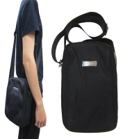 【KAWASAKI】斜側包小容量主袋+外袋共三層高單數防水尼龍布+皮革二層主袋隨身物品可肩背斜側背