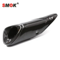 SMOK Exhaust Pipe Cover For Yamaha MT09 FZ-09 Really Carbon fiber Modified Exhaust Pipe Cover 2013 2014 2015 2016
