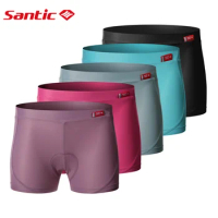 Santic Cycling Shorts Bike Padded Underwear Cycling Shorts Shockproof Road MTB Bike Shorts Women Men Asian Size