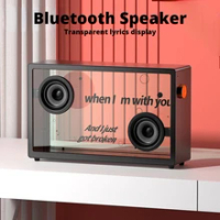MORRORART Suspended Lyrics Audio Transparent Visualization Subtitles Display Wireless HIFI Bluetooth Speaker lyrics Subwoofer