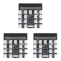 3X Breakout Board 17 Port 6Pin LED Display Power Module Server Card Adapter For HP 1200W 750W PSU GPU Miner Mining BTC