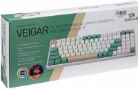 REDRAGON K643-WGC RGB PRO VEIGAR 94KEY BT/2.4G/USB 紅色 SW 機械鑰匙 綠色+咖啡色