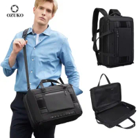 OZUKO Luxury Men Business Laptop Backpacks Multifunction Waterproof Travel Duffel Crossbody Bag Large Capacity Luggage Handbags