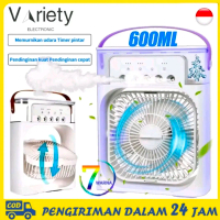 Kipas Pendingin Udara Mini Portable AC Cooler 600ml dengan Sakelar Nozel 1-3-5 - Kabel, Led
