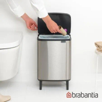 【Brabantia】BO WASTE BIN 掀蓋式高腳-環保垃圾桶(12L)(不鏽鋼)