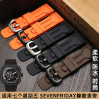 Watchband for Seven Friday Rubber Watch Strap Egler Waterproof Watch Band Sevenfriday P Series P3C/02/SF-M3/04/P1B/01 28mm
