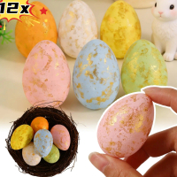 6/12Pcs Easter Eggs with Glitter Finish Multiple Colors Beautiful Exquisive Home Decor Versatile Kid