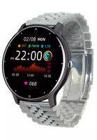 EGLANTINE EGLANTINE® 男女通用 IOS/Android 黑色智能手錶，帶不銹鋼手鐲 + 1個免費的黑色橡膠錶帶