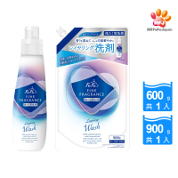 【日本FaFa】香水系列 皂香抗菌洗衣套組(洗衣精600g+補充包900g/日本製)