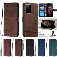 Suede Leather Marble On Axon 30 Case Leather Logo On For ZTE Axon 30 5G Cases Wallet Flip Cover Phone Cell