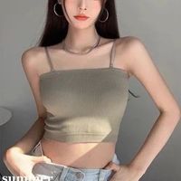 Tanktop Bra BH053 Dengan Design Tali Bisa Dilepas Tanktop/Bra Kemben COKLAT