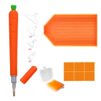 5D Diamond Painting Carrot Point Drill Pen With Replacement Pen Heads Diamond Embroidery Cross Stitch Accessories