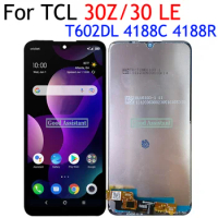 6.52 Inch Black For TCL 30Z TCL 30 LE T602DL 4188C 4188R LCD DIsplay Touch Screen Digitizer Panel Assembly Replace / With Frame