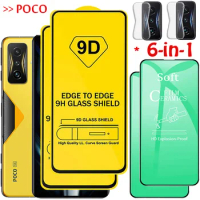 Glass + Ceramic Film for Poco F 4 GT Tempered Glass Poco X4 X3 Pro Screen Protector Xiaomi Poco F3 F4 Glass Poco M4 M3 Pro 5G