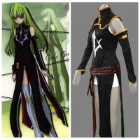 Customize for adults and kids free shipping Code Geass Anime C.C. Kids Halloween Cosplay Costume