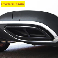 For Mercedes Benz CLA Class C118 W118 CLA180 200 220 250 260 2020-2022 ABS Car Accessories Muffler Exhaust Pipe Tail Cover Trim