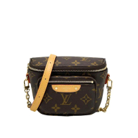 【Louis Vuitton 路易威登】Mini Bumbag 帆布肩背/斜背/腰包(M82335-咖)