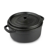Cast Iron Stew Pot Soup Pot Two Person Old Style Iron Pot Traditional Handmade Thickened Stew Meat Pot, Soup Pot Pig Iron Fryer