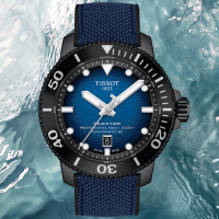 TISSOT天梭 官方授權 Seastar 2000 600米 海洋之星 潛水認證機械腕錶 母親節 禮物 46mm/T1206073704100