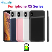 Xilecaly Slim Silicone shockproof Battery Charger Cases for iPhone XS Max XR X Power Bank Case External Pack Backup charger case