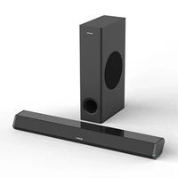 100W 2.1 Home Theater Remote Control Volume Bass Treble Adjustable Soundbar TV Speakers With Wired Subwoofer