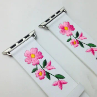 Apple Watch Strap Leather Cowhide Strap 38mm 42mm Series 4/3/2/1 iwatch Apple Watch Strap 40mm 44mm Bracelet Embroidered