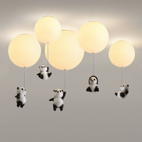 兒童房燈網紅臥室燈女孩男孩房間吊燈公主房熊貓燈現代簡約氣球燈