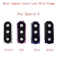 Rear Back Camera Lens Glass with Metal Frame Holder For Sony Xperia 1 5 XZ2 XZ3 Replacement Repair Spare Parts